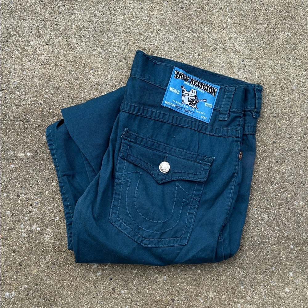 True Religion Teal Denim Pants